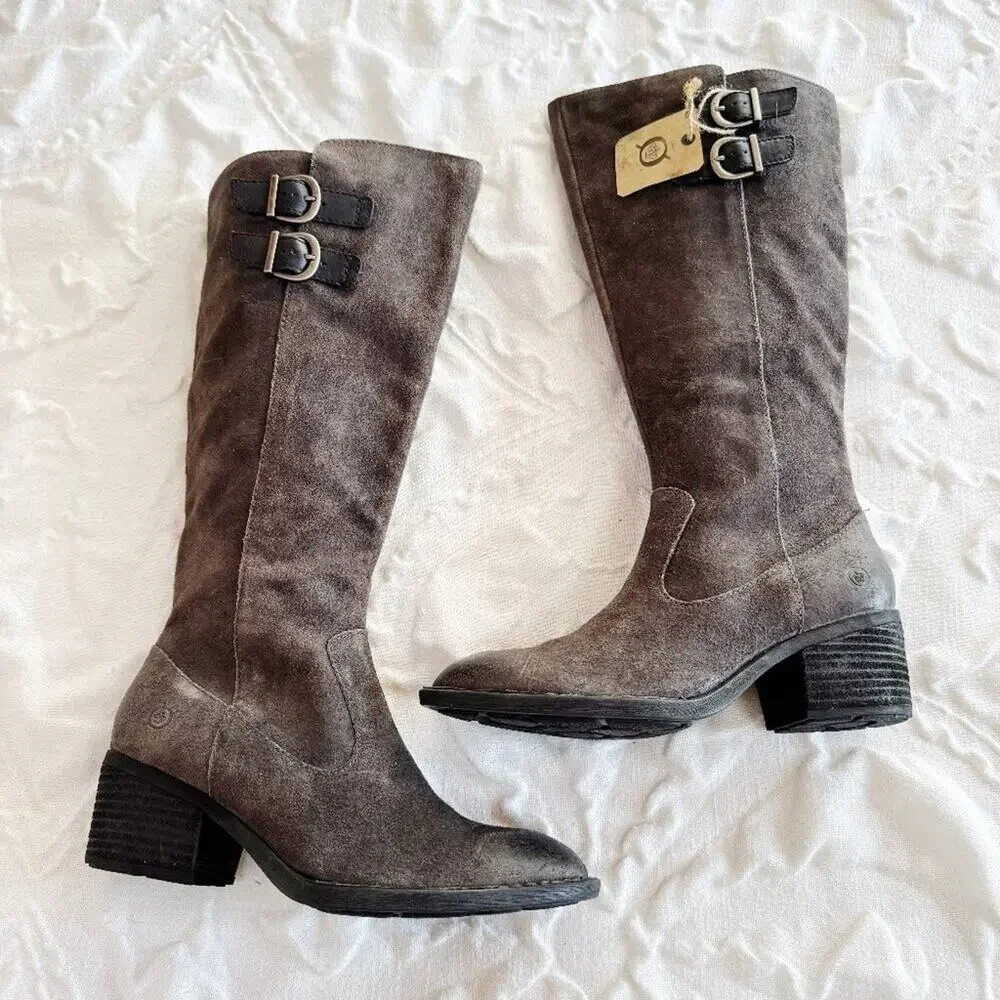 Born Bley Suede Boots Size 6 New $235